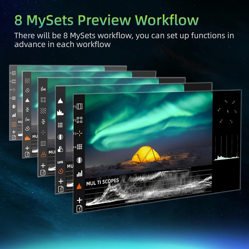 osee T5+ 5.5 Inch 1000nits Camera Monitor, Customizable False Color Field Monitor, HDR 4K HDMI Input 8 MySets Preview Workflow DSLR Monitor, Peaking Focus Assist, 3D Lut (Battery Not Included) - Image 4